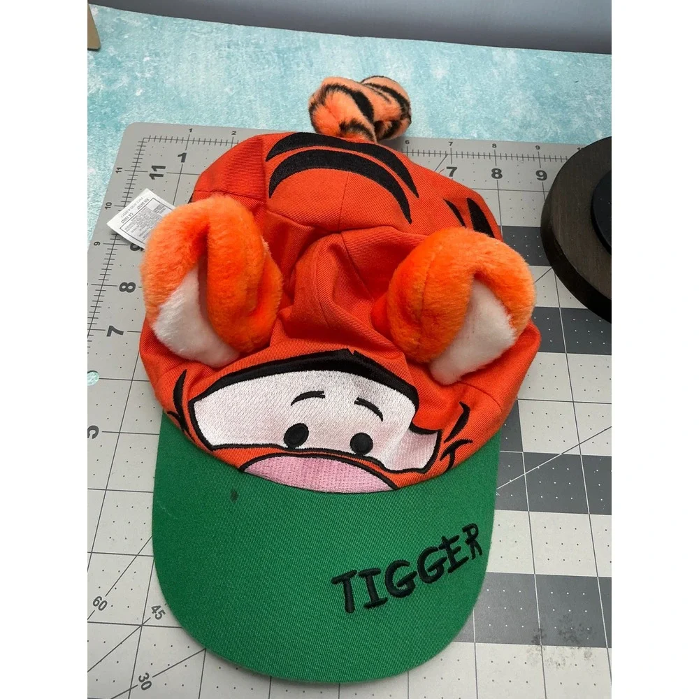 Disneyland Tigger Toddler Hat Plush Ears Tail Winnie the Pooh Orange Green